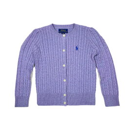 ポロラルフローレン POLO RALPH LAUREN ガールズ 女の子 カーディガン Cable-Knit Cotton Cardigan パープル Purple