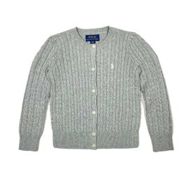 ポロラルフローレン POLO RALPH LAUREN ガールズ 女の子 カーディガン Cable-Knit Cotton Cardigan グレー Grey