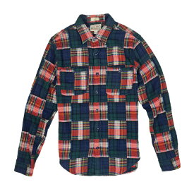 ジェイクルー J.Crew メンズ Men’s 長袖 シャツ スリムフィット Midweight fFannel Workshirt in Patchwork パッチワーク フランネルシャツ