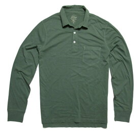 ジェイクルー J.Crew 長袖ポロシャツ Broken-in Long-Sleeve Pocket Polo Shirt ペール スピナッチ Pale Spinach