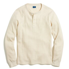 ジェイクルー J.Crew メンズ Mens 長袖 Tシャツ Long-sleeve thermal henley クリーム系 Rock Solt