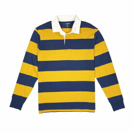 ジェイクルー J.Crew メンズ Men's 長袖 ラガーシャツ Rugby Striped Shirt イエロー ネイビー ストライプ