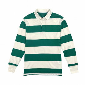 ジェイクルー J.Crew メンズ Men's 長袖 ラガーシャツ Rugby Striped Shirt グリーン アイボリー ストライプ