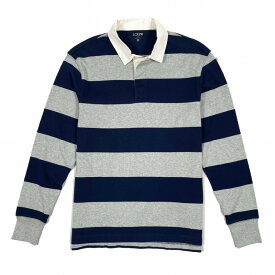 ジェイクルー J.Crew メンズ Men's 長袖 ラガーシャツ Rugby Striped Shirt ネイビー グレー ストライプ