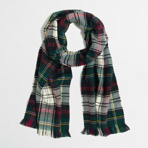 �W�F�C�N���[ J.Crew �����Y Men's �X�J�[�t �}�t���[ Plaid Scarf �t�F�X�e�B�u �v���b�h Plaid Festive Plaid