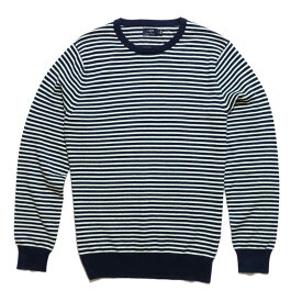ジェイクルー J.Crew Mens メンズ セーター Harbor Cotton Stripe Crewneck Sweater ディープ ネイビー Deep Navy