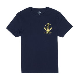 ジェイクルー J.Crew メンズ Men’s 半袖 Tシャツ Fleet Anchor Graphic T-Shirt ネイビー Fleet Navy Gold