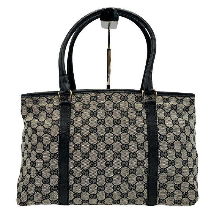 楽天市場】GUCCI グッチ GGキャンバス トートバッグ グレー ブラック 