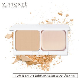 VINTORTE ヴァントルテ ミネラルシルクグロウファンデーション | ファンデーション ミネラル パウダー ミネラルファンデ ファンデ 毛穴 下地 乾燥 脂性 カバー力 シルクパウダー パウダーファンデ 無添加 30代 40代 50代 クレンジング不要 SPF50 日本製