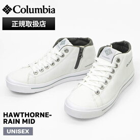 コロンビア Columbia スニーカー メンズ レディース ホーソンレイン ミッド HAWTHORNE RAIN MID ホワイト White 靴 防水 YU6041 100 | ブランド [正規取扱店]【ポイント10倍】