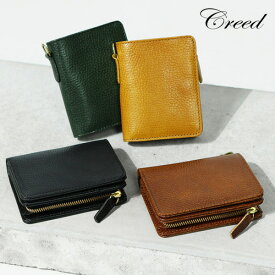 《ポイント最大46倍_スーパーSALE | もれなく選べるトリプルノベルティ》クリード Creed 二つ折り財布 BIFOLD MIDDLE バイフォールド ミドルウォレット ALCE メンズ レディース L字 ミニ財布 レザー 日本製 各色 312C997 | ブランド [正規取扱店]