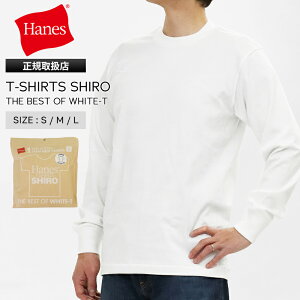 �w�C���Y Hanes T�V���c ���� T-SHIRTS SHIRO �����O�X���[�u ����T �N���[�l�b�N �ۓ��d�l �����Y ���f�B�[�X �g�b�v�X 2026�N�t�ĐV�� 2026SS ���n S/M/L �z���C�g HM4-D201 010 | �u�����h [���K�戵�X]