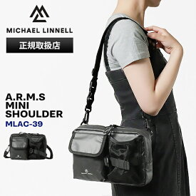 マイケルリンネル Michael Linnell ショルダーバッグ A.R.M.S ミニショルダー アーミーコーティング メンズ レディース 4L 撥水 軽量 ブラック MLAC-39 | ブランド [正規取扱店]【ポイント10倍 | ノベルティプレゼント】