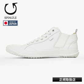 スピングル SPINGLE スニーカー メンズ カンガルーレザー サイドゴア 日本製 靴 シューズ ホワイト SP-442 82 White/White | ブランド [正規取扱店]