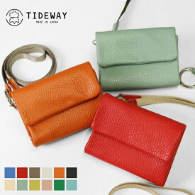 タイドウェイ TIDEWAY 三つ折り財布 MONTH SMALL WALLET SHOULDER マンス ミニ財布 ストラップ付 誕生月 牛革 日本製 各色 T2842 | ブランド [正規取扱店]【ポイント10倍 | もれなく選べるノベルティ】
