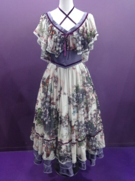 楽天市場】【中古】TRIPLE FORTUNE/すみれ柄ロングドレス  