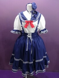 【中古】metamorphose　temps　de　fille/[※プラスサイズ]セーラーリボンタイブラウス＋セーラー肩紐ひも付スカート＋セーラーミニベレーカチューシャの3点セット/メタモルフォーゼタンドゥフィーユ/2401111805