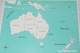モンテッソーリ　オセアニア・オーストラリア地図パズル　#2　Montessori Puzzle Map of Oceania Australia 知育玩具