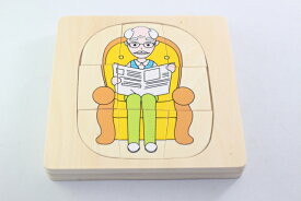 モンテッソーリ　男性の一生　パズル　Montessori Life Cycle of Man Puzzle 知育玩具