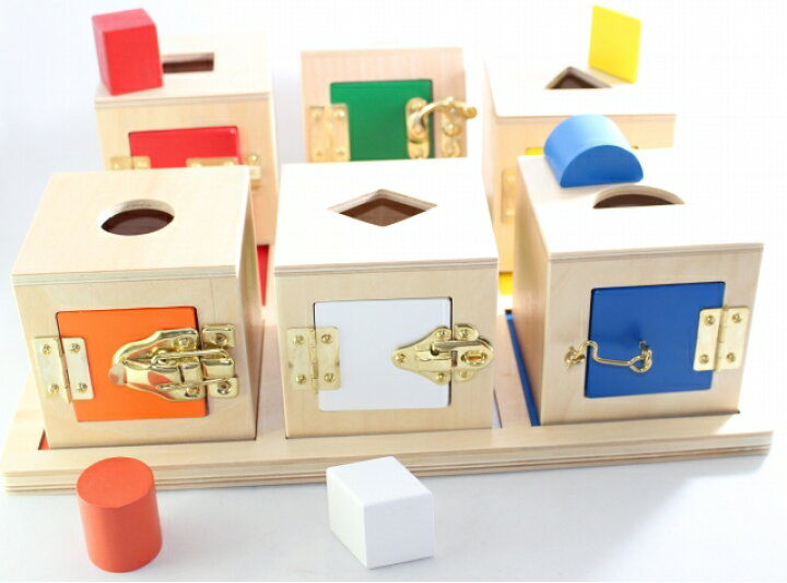 楽天市場】モンテッソーリ カギ箱 ♪6個セット♪ Montessori Lock 