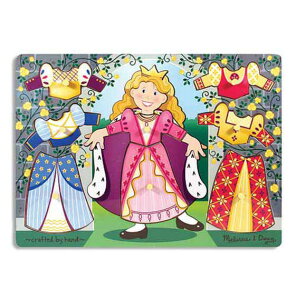 �����b�T&�_�O�@�v�����Z�X �y�O�p�Y�� 8�s�[�X Melissa & Doug Princess Dress-Up Mix 'n Match Peg Puzzle 8 pieces