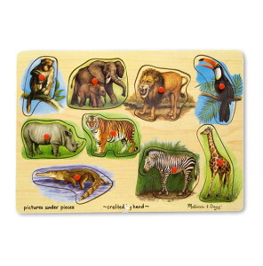 �����b�T&�_�O�@������ �y�O�p�Y�� 9�s�[�X ��n���h���C�h�� Melissa & Doug Wooden Zoo Peg Puzzle