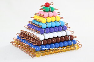 �����e�b�\�[���@�F�r�[�Y�̕��� �@Montessori Colored Bead Squares �m��ߋ�