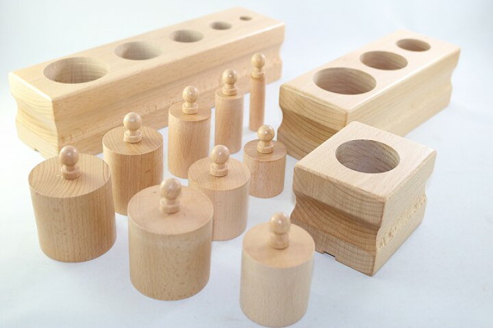 楽天市場】モンテッソーリ ♪3ステップ♪ 円柱さし Montessori 