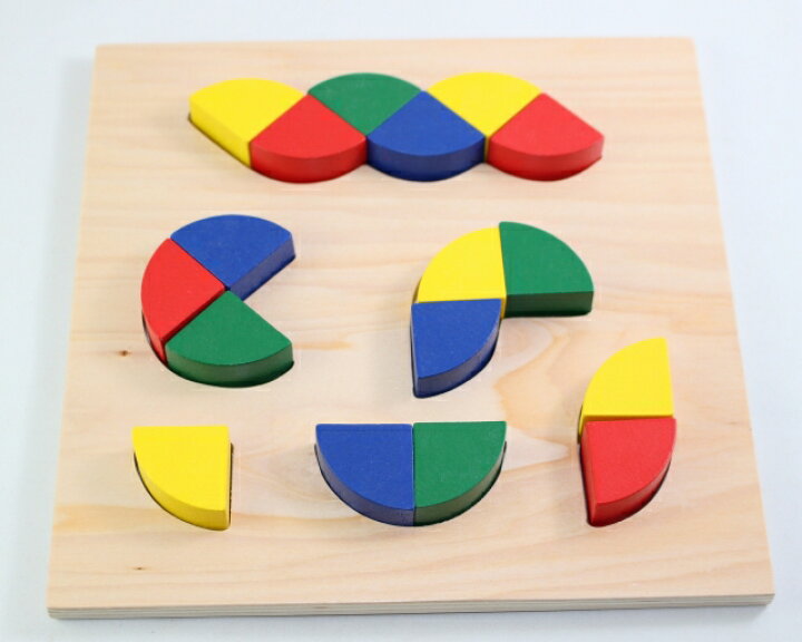楽天市場】モンテッソーリ 円分割不規則パズル Montessori Irregular 