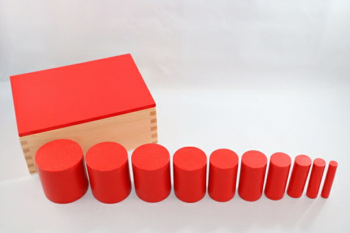 楽天市場】モンテッソーリ 色付き円柱 Knobless Cylinder Blocks 