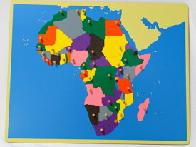 モンテッソーリ　アフリカ地図パズル　Montessori Puzzle Map of Africa 知育玩具