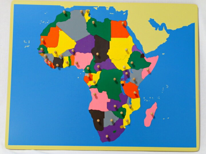 楽天市場】モンテッソーリ アフリカ地図パズル Montessori Puzzle Map 