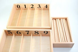 モンテッソーリ　♪大♪　45本の棒と箱　Montessori Counting Sticks and Box 知育玩具