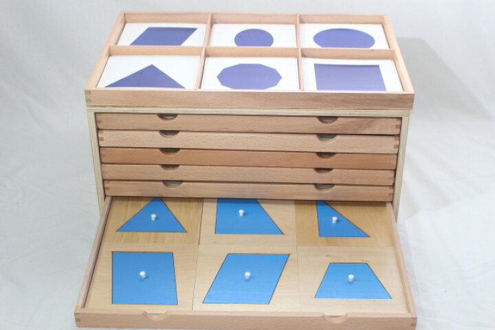 楽天市場】モンテッソーリ 幾何たんす Montessori Geometric Cabinet 
