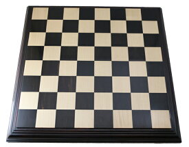 ハンドメイド高級　チェス・ボード(盤)　♪台座モデル　黒檀・柘植・アカシア(ローズウッド色)♪　　21インチ