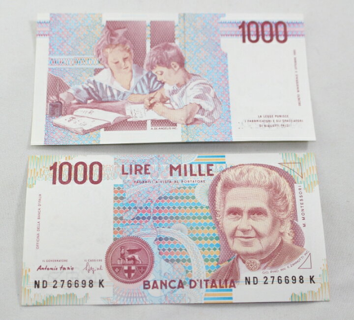楽天市場】イタリア 1000リラ紙幣 ♪新札♪ マリア・モンテッソーリ 