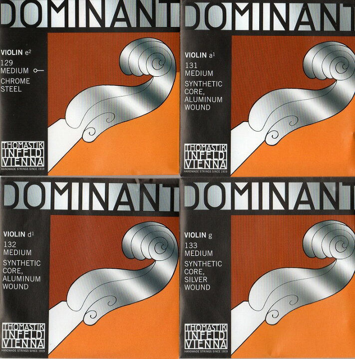 楽天市場】バイオリン弦 ドミナント Dominant 4弦セット 箱入り135B （E A Dアルミ G) : バイオリンJP