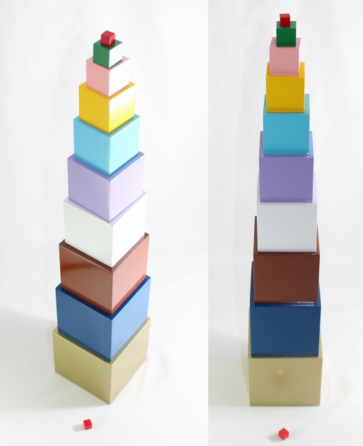 モンテッソーリ カラータワー 大 送料込 Montessori Colored 知育玩具 安い 激安 プチプラ 高品質 Tower
