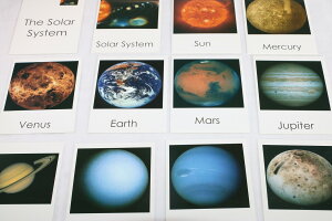 �����e�b�\�[���@���z�n�J�[�h�@�p��@�\�[���[�V�X�e���J�[�h�@Montessori Solar System Cards �m��ߋ�