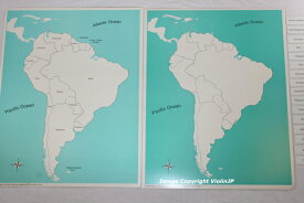 モンテッソーリ　南アメリカ地図パズル　#2　Montessori Puzzle Map of South America 知育玩具