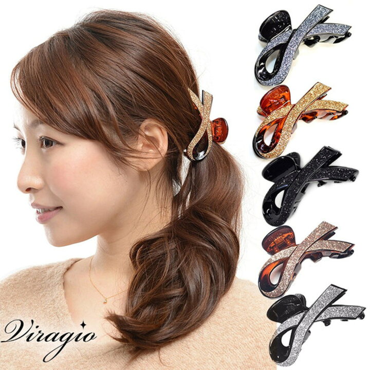 楽天市場 バンスクリップ ヘアクリップ 大 リボン シンプル 大きめ 送料無料 ヘアアクセサリー 髪留め 結婚式 ギフト プレゼント 人気 ランキング Vi 0390a Viragio