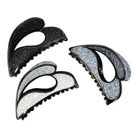 【20％OFFクーポン配布中】 ヘアクリップ ラメ バンスクリップ シンプル ヘアアクセサリー 髪留め クリップ バンス 髪飾り 人気 ブランド vi-1031large