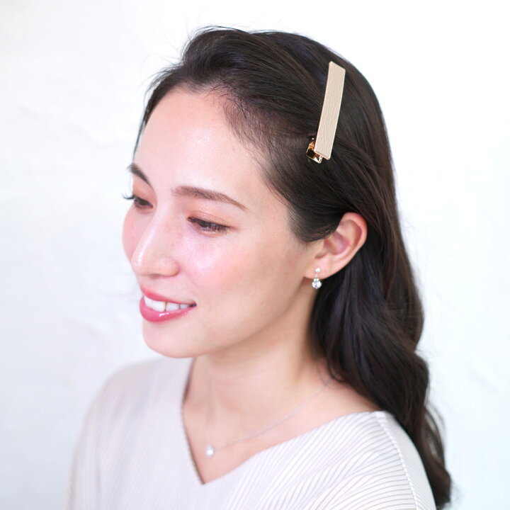 楽天市場 マラソン限定 Offクーポン配布中 ヘアクリップ 髪留め スクエア 前髪 簡単 まとめ髪 ハーフアップ ヘアアクセサリー ヘアピン クリップ レディース 大人 シンプル オフィス カジュアル ブランド ギフト ホワイト ベージュ オレンジ ブラウン グリーン
