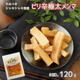 メンマ 極太 120g おためし まずはコレ！ ピリ辛極太メンマ おつまみ ラーメンの具 めんま しなちく ラーメンメンマ お試し つまみ ポイント消化 ふくしまプライド 味付けメンマ おかず ご飯 おとも