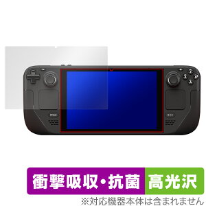 Steam Deck OLED / Steam Deck 保護フィルム OverLay Absorber 高光沢 携帯型ゲーミングPC用フィルム 衝撃吸収 抗菌