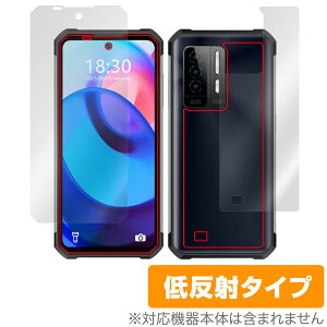 OUKITEL WP27 Blue Camo �\�� �w�� �t�B���� OverLay Plus for �I�E�L�e�� �X�}�[�g�t�H�� �\�ʁE�w�� �A���`�O���A ���˖h�~ �����