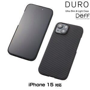 iPhone15 �A���~�h�@�ۃP�[�X Ultra Slim & Light Case DURO for �A�C�t�H�[�� 15 ���C�����X�[�d�Ή� ���y�� ���^ �ϏՌ� Deff �f�B�[�t