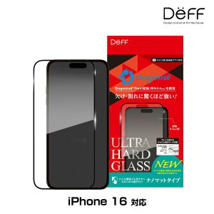 iPhone16 �K���X�t�B���� ULTRA HARD GLASS for �A�C�t�H�[�� 16 �i�m�}�b�g AGC DragonTrail �̗p Deff ���񂽂�\��t���c�[���t��