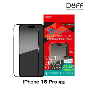 iPhone16 Pro �K���X�t�B���� ULTRA HARD GLASS for �A�C�t�H�[�� 16 �v�� �i�m�}�b�g AGC DragonTrail �̗p Deff ���񂽂�\��t���c�[��