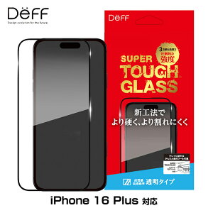 iPhone 16 Plus KXtB SUPER TOUGH GLASS for ACtH[ 16 vX NA E^Cv Deff 񂽂\tc[t
